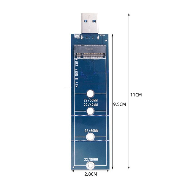 SSD Адаптер M2-USB Адаптер M.2-USB Ключ B M.2 SATA Protocol SSD-адаптер ...