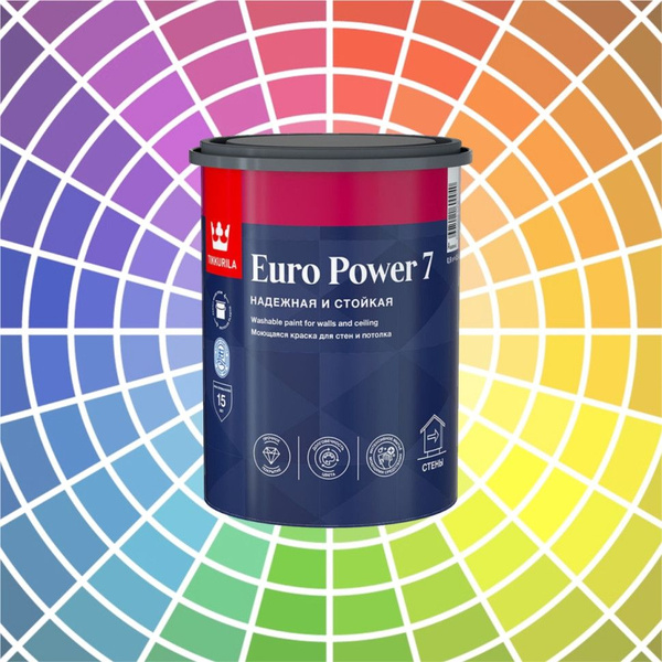 Краска Tikkurila Euro Power A Быстросохнущая, Водно-дисперсионная ...