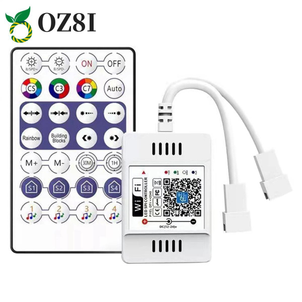 (H V Q D) DC5V-24V 28 Key RF Controller WiFi APP Музыкальный голосовой ...