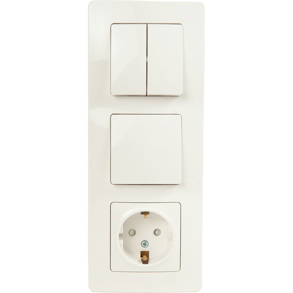 Блок выключатель с розеткой встраиваемый Schneider Electric Blanca 3 ...