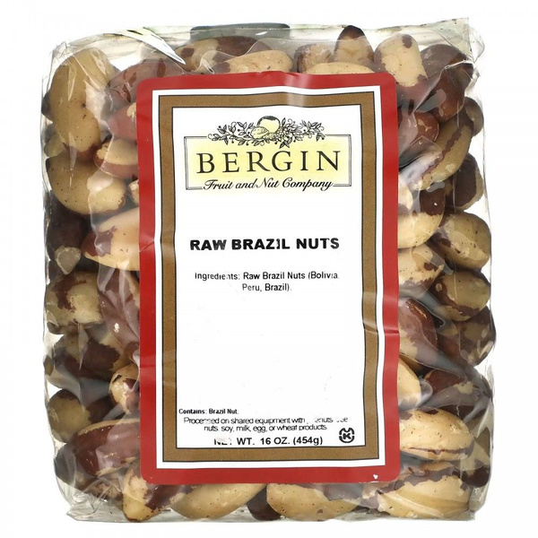 Bergin Fruit and Nut Company, Сырые цельные бразильские орехи, 16 унций ...