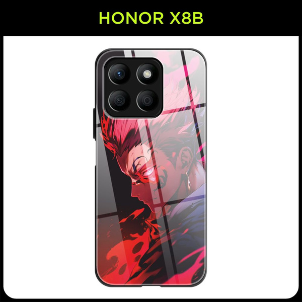 Стеклянный чехол на Honor X8B / Хонор X8B с принтом аниме Магическая ...