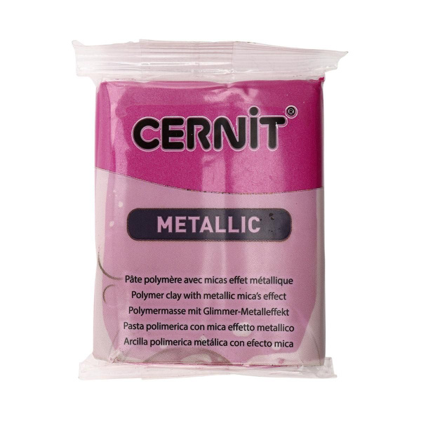 Пластика Cernit "Metallic", полимерная, запекаемая, цвет 460, Маджента ...