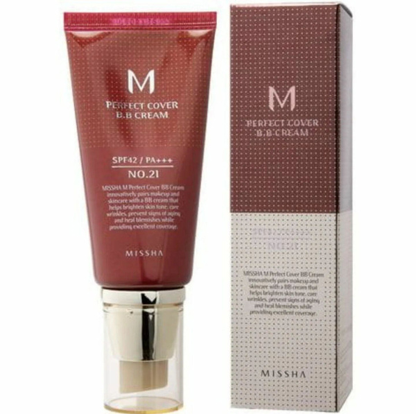 Missha BB-крем Missha M Perfect Cover BB Cream, тон 21 SPF 42, 50 мл ...