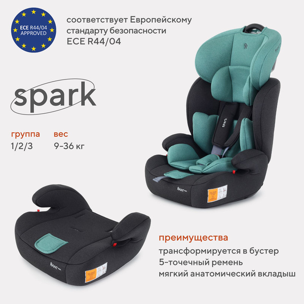 Автокресло детское Rant basic Spark арт. ZY10, группа 1/2/3 от 9 мес ...
