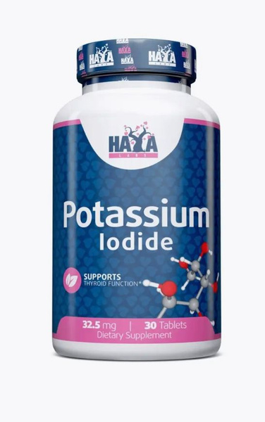Haya Labs Potassium iodide. Йодид калия 32.5mg. 30 Tabs. - купить с ...