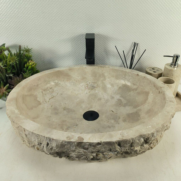 Каменная раковина из мрамора Erozy Cream EM-04783 (60*51*16) 0193 из ...