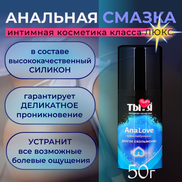 Анальный водно-силиконовый лубрикант AnaLove для секса обезболивающий ...