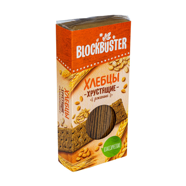 Хлебцы Blockbuster ржаные, хрустящие, 130 г - купить с доставкой по ...