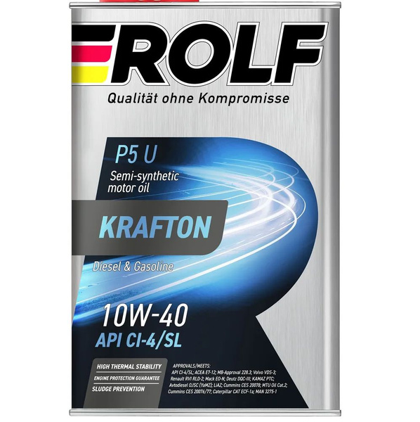 Масло моторное ROLF 10W-40 Полусинтетическое - купить в интернет ...