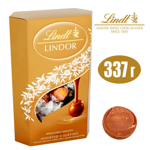 Конфеты Lindor Линдор Ассорти Корнет, 337г - купить с доставкой по ...