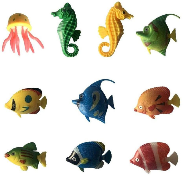 6pcs случайный Искусственные реалистичные пластиковые рыбки для ...