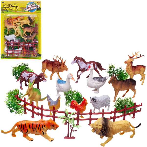 Игровой набор ABtoys Юный натуралист Фигурки диких и домашних животных ...
