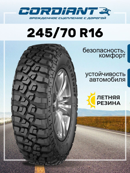 Шины для легковых автомобилей Cordiant 245/70 16 Лето - купить в ...