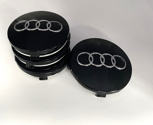 Колпачки заглушки на литые диски для Audi / Ауди черные 60мм 4 штуки ...