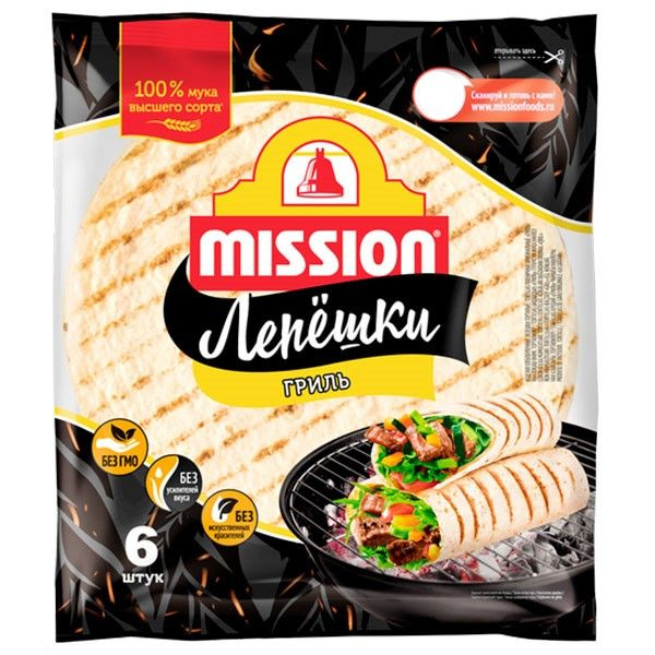 Mission Пшеничные Лепешки Тортильи Grill, 250 г - купить с доставкой по ...