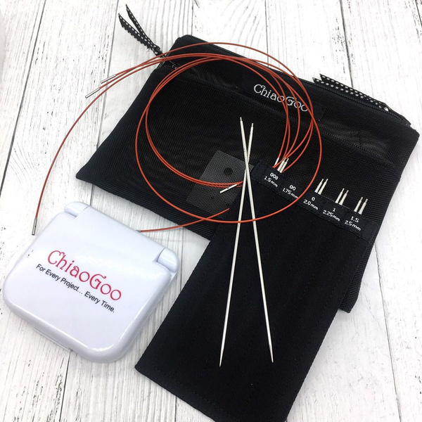 Спицы для вязания набор ChiaoGoo Twist 10 см Mini (1.5-2.5 мм) / 7400-M ...