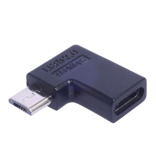 Угловой адаптер типа C с разъемом 90 градусов на разъем Micro USB ...