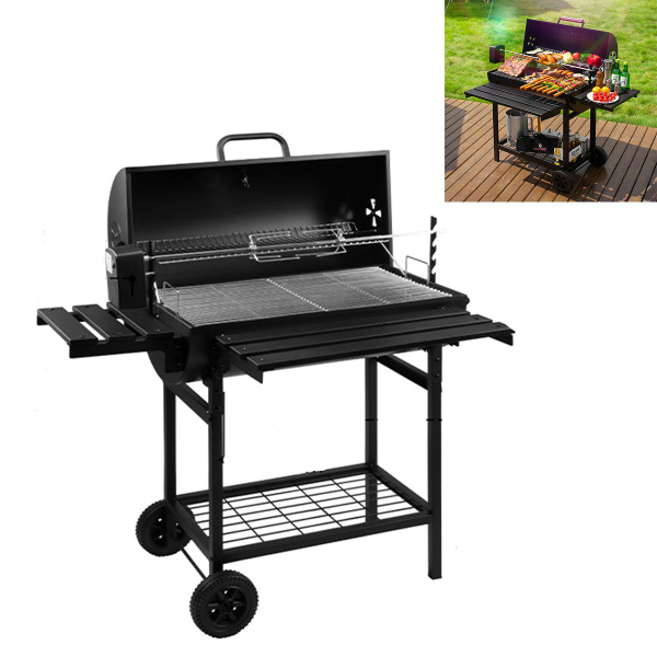 Мангал гриль , передвижной с крышкой барбекю Складной, термометром ...