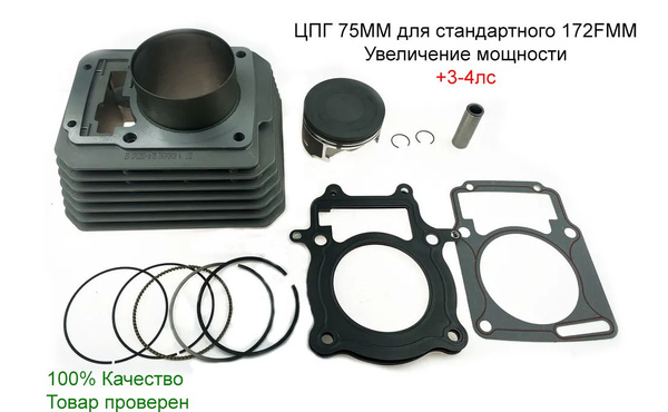 ЦПГ 2 клапана 172fmm поршневая цилиндр бигбор 75мм KAYO, GR, BSE ...
