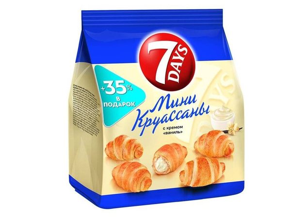 7DAYS мини-круассаны Ваниль, 265 г - купить с доставкой по выгодным ...