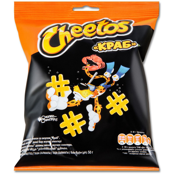 Чипсы кукурузные Cheetos (Читос) "Краб", 50 г, 1 шт. - купить с ...