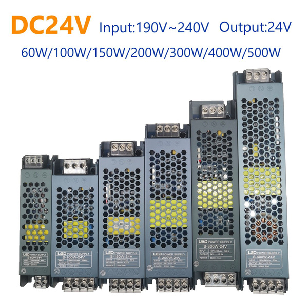 Сверхтонкий DC 24 вольт импульсный блок питания,AC190 - 240V ...