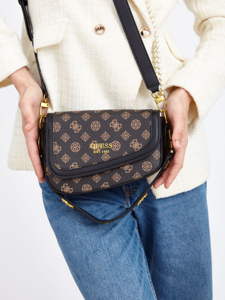 Сумка женская кожаная Guess седло хит - купить с доставкой по выгодным ...