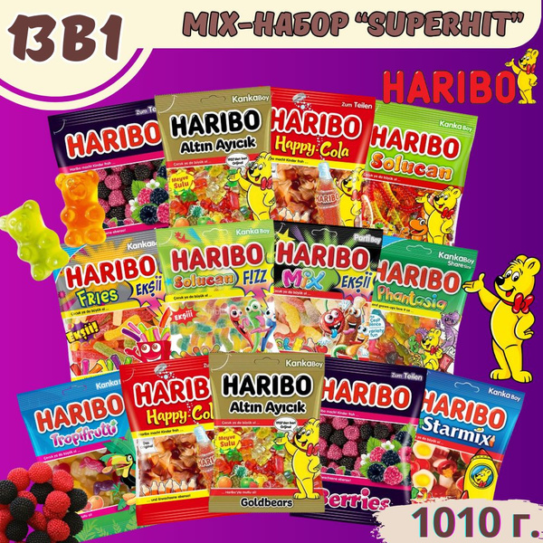 Жевательный Мармелад Харибо / Haribo 1кг (1000гр) / Большой хит-набор ...