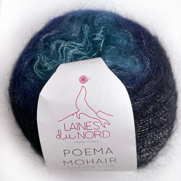 Пряжа Laines du Nord POEMA Mohair 1 моток 50 г / 420 м супер кид мохер ...
