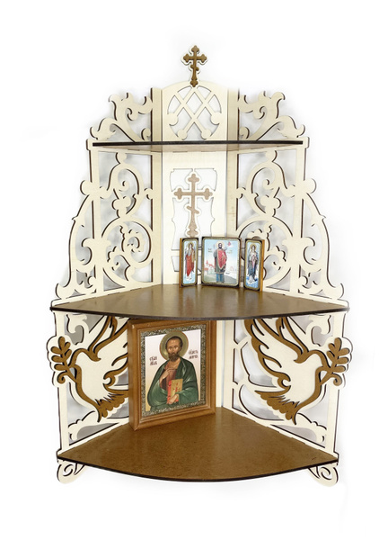 Иконостас угловой, полка подставка под иконы - купить по низким ценам в ...