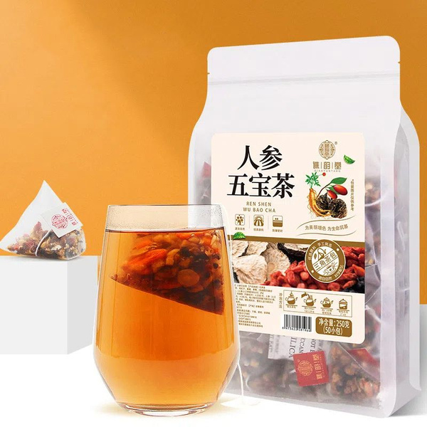 Хуан Цзин Мака Финики Лайчи Женьшень чай 250 г купить на OZON по низкой ...