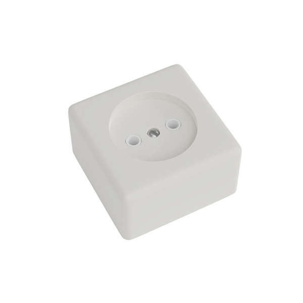 Розетка одноместная открытой установки РА 16-019 с монтажной панелькой ...