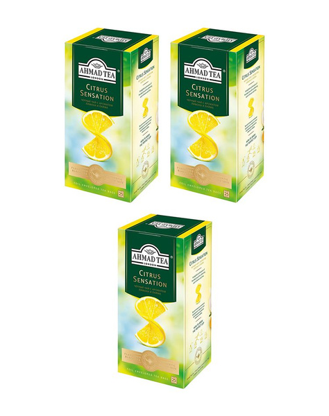 Чай чёрный Ahmad Tea Citrus Sensation, 1.8 гр x 25 пак, 3 уп купить на ...