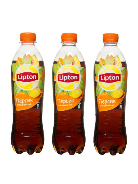 Холодный чай Lipton черный персиком, 500 мл х 3 шт - купить с доставкой ...