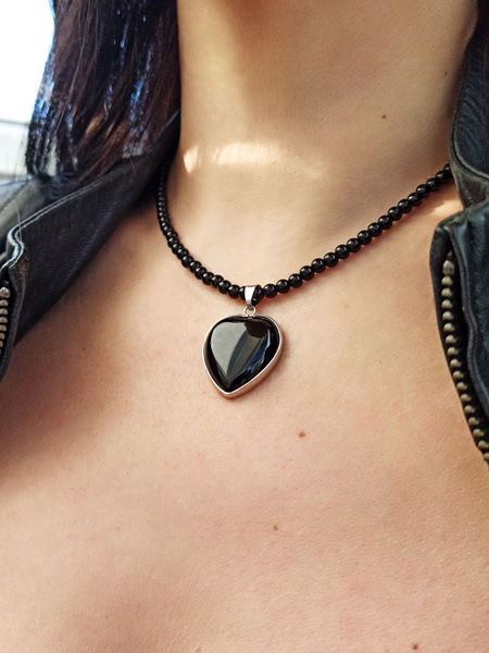 Колье JEWELRY A VENTO "Сердце" из натуральных камней, длина 40 см ...