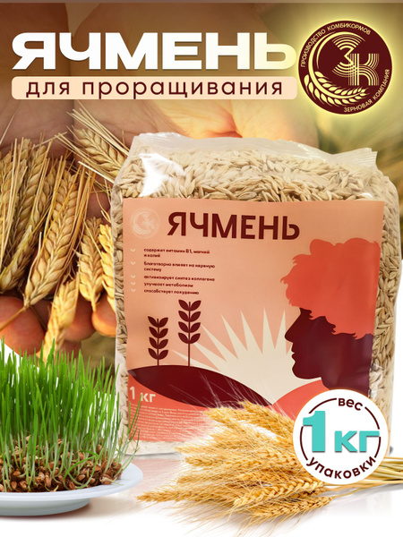 Ячмень для проращивания, микрозелени, 1 кг - купить с доставкой по ...