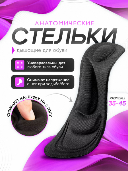 Стельки мягкие анатомические от плоскостопия - купить с доставкой по ...