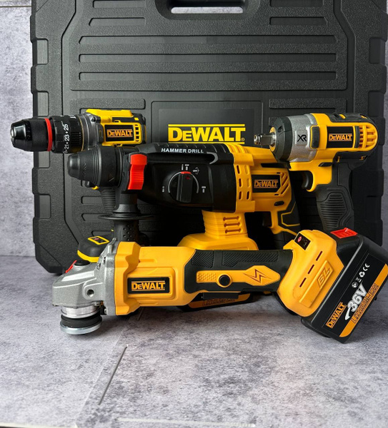 Набор электроинструментов аккумуляторных для дома в чемодане DeWalt 4в1 ...