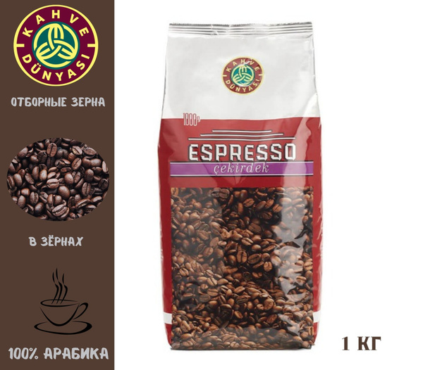 Кофе в Зернах ESPRESSO Kahve Dunyasi 1 КГ 100% АРАБИКА - купить с ...