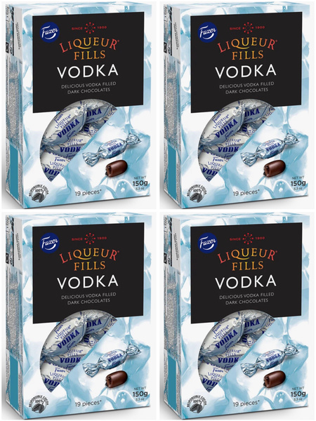 Конфеты Fazer "Liqueur Fills Vodka" из темного шоколада с алкогольной ...
