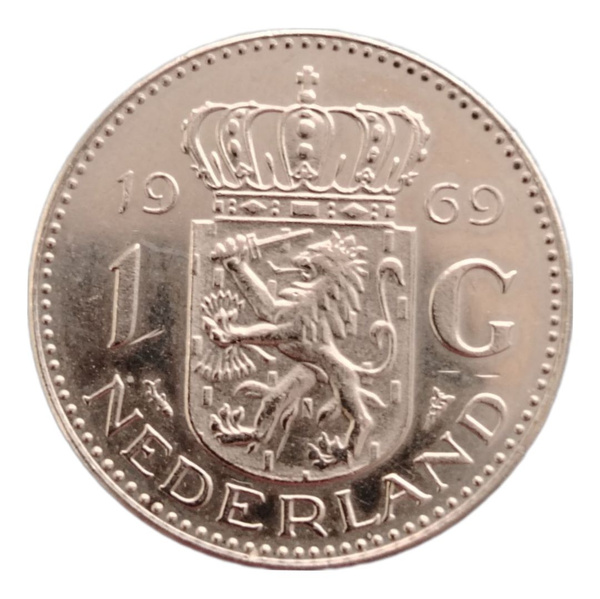 Коллекционная монета 1 гульден (gulden) Нидерланды 1969 год - купить в ...