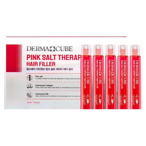 Маска- филлер для волос с розовой солью Derma Cube Pink Salt Therapy ...