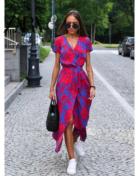Средняя длина Платье с короткими рукавами H&M, Женский, Лето, размер 44 ...