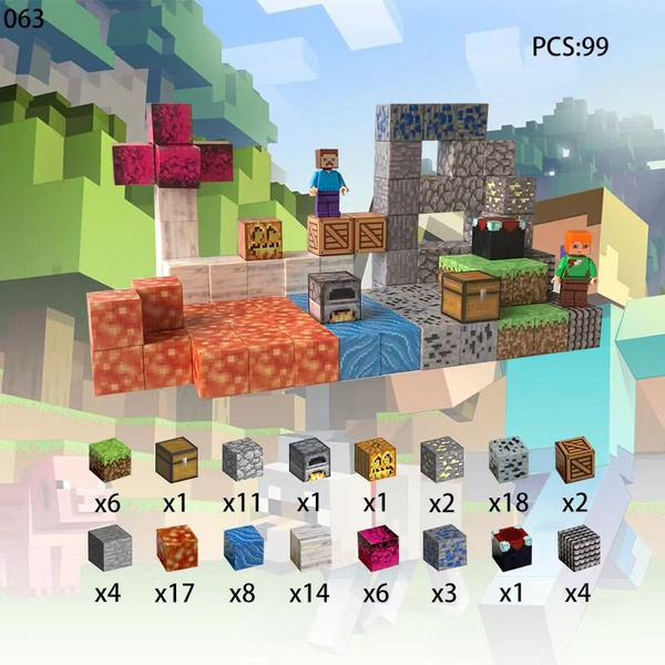 Магнитный Конструктор Майнкрафт набор детали фигурок Игрушка Minecraft ...