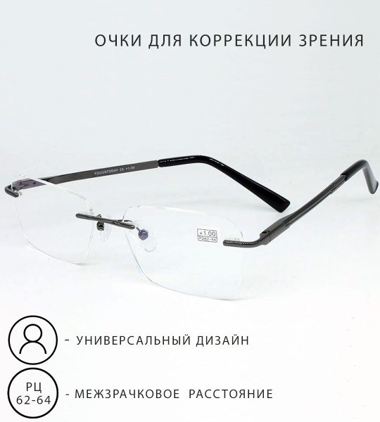 Безободковые очки с диоптриями. Очки антибликовые на втулках женские ...