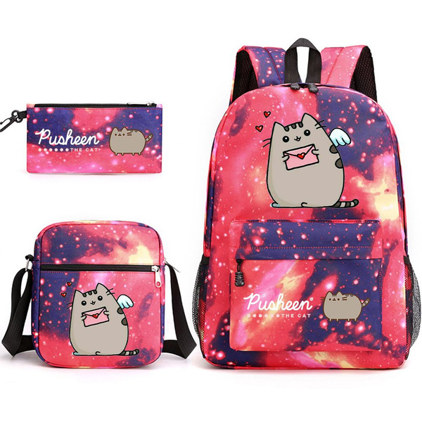 Рюкзак школьный 3-в-1 с Pusheen Кошкой - купить с доставкой по выгодным ...