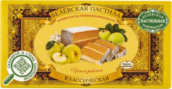 Пастила Белевская классическая Белевская пастила кор, 100 г купить на ...