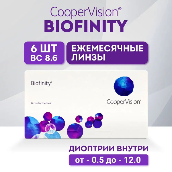 CooperVision Контактные линзы, -0.75, 8.6, 1 месяц купить на OZON по ...