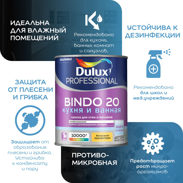 Dulux bindo 20 кухня и ванная